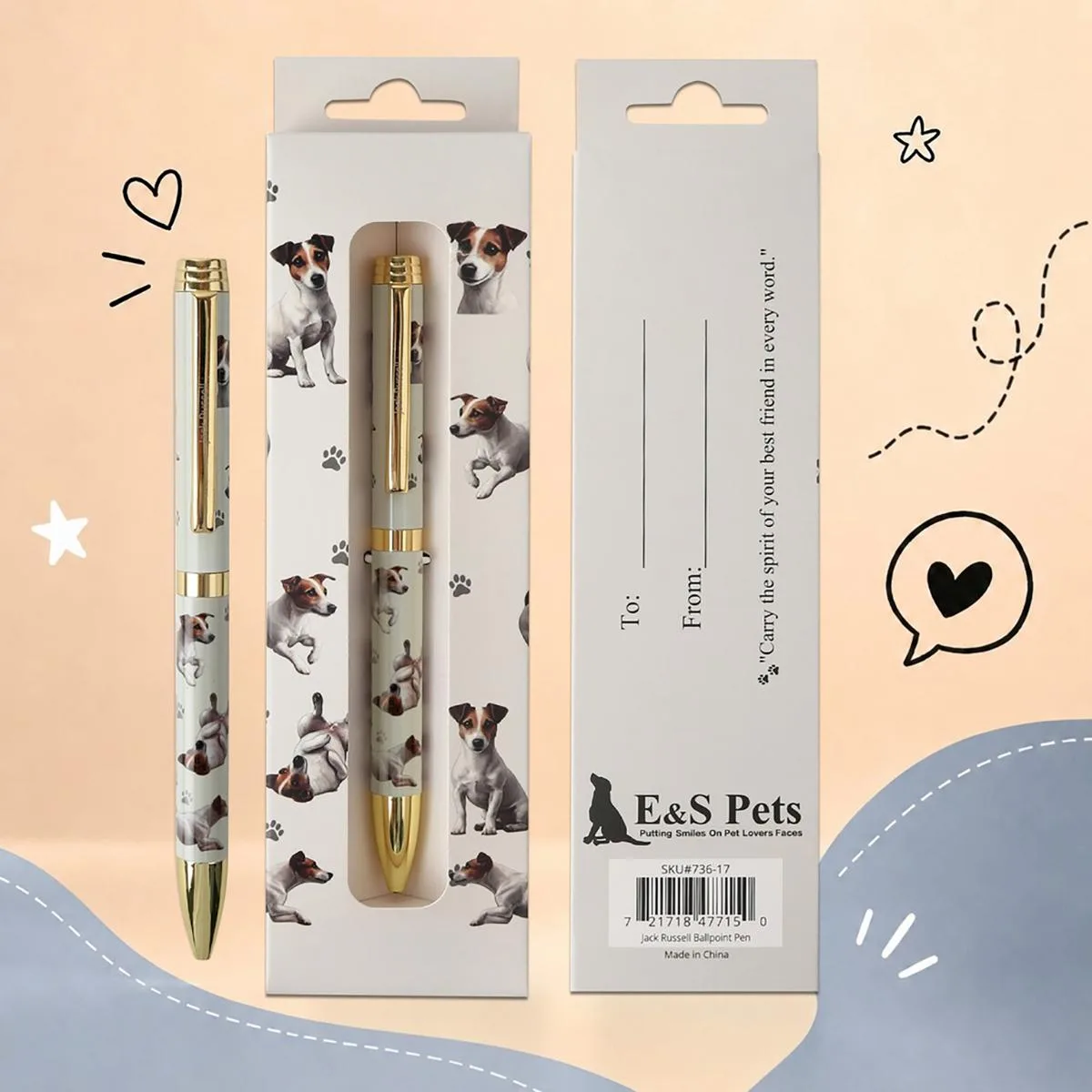 E &amp; S Imports E &amp; S Imports Refillable Ballpoint Pen, Jack Russell Terrier — product photo