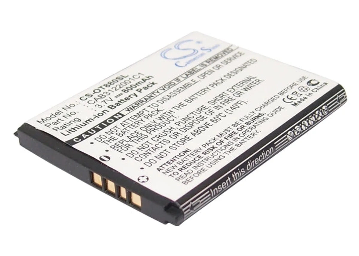 Cameron Sino 800mAh Battery for Alcatel OT-602, One Touch 602, Miss Sixty, One Touch 710 Chrome — product photo