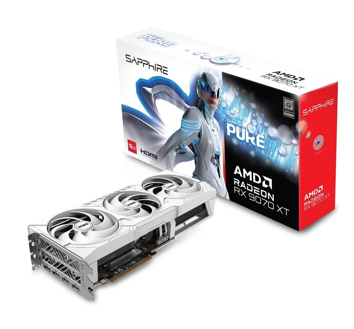 Sapphire Tech Sapphire Tech PURE Radeon RX 9070 XT 16GB graphics card — product photo