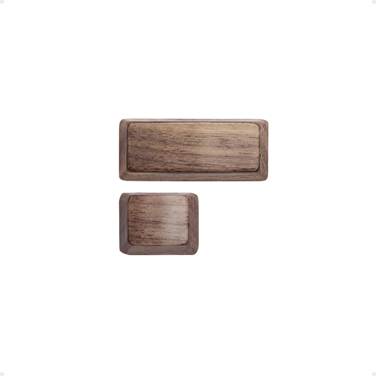 Loha Custom Loha Custom Black Walnut Wood Keycaps OEM Profile Left Shift &amp; Left Ctrl 2-Key — product photo