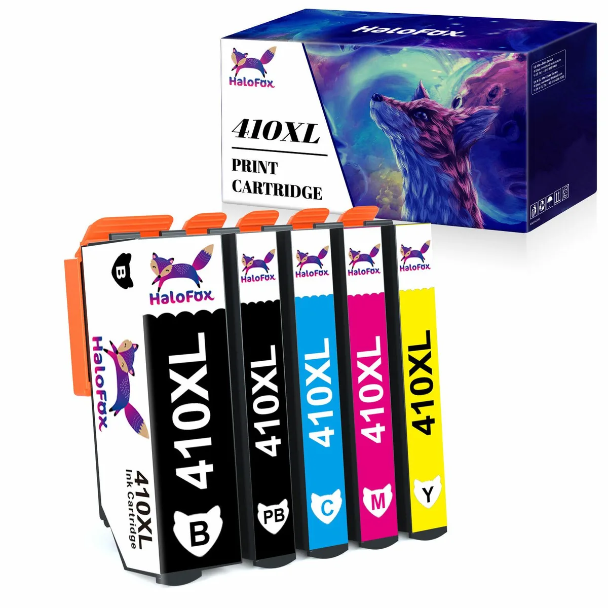 V4ink V4ink 5-pack reman ink cartridges 410XL for Epson XP-830/640/635/7100 — product photo