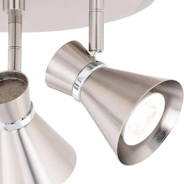 Vaxcel Vaxcel Alto 3-Light LED Flush Mount Brushed Nickel 11 in 1650 lm 3000K — product photo