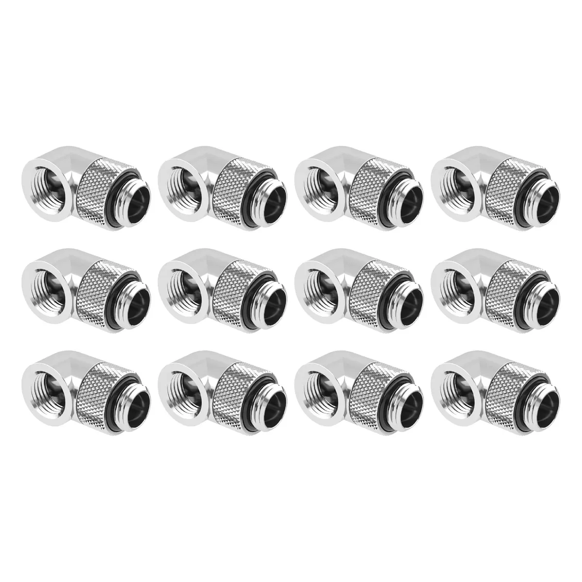greenDracaena greenDracaena 12 pack G1/4" 90° Rotary Fitting Silver — product photo