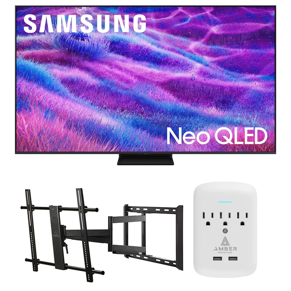 SAMSUNG SAMSUNG QN55QN80FAFXZA 55" Neo QLED 4K 120Hz TV + Large/Extra Large 43"-90" Mount + Surge Protector — product photo