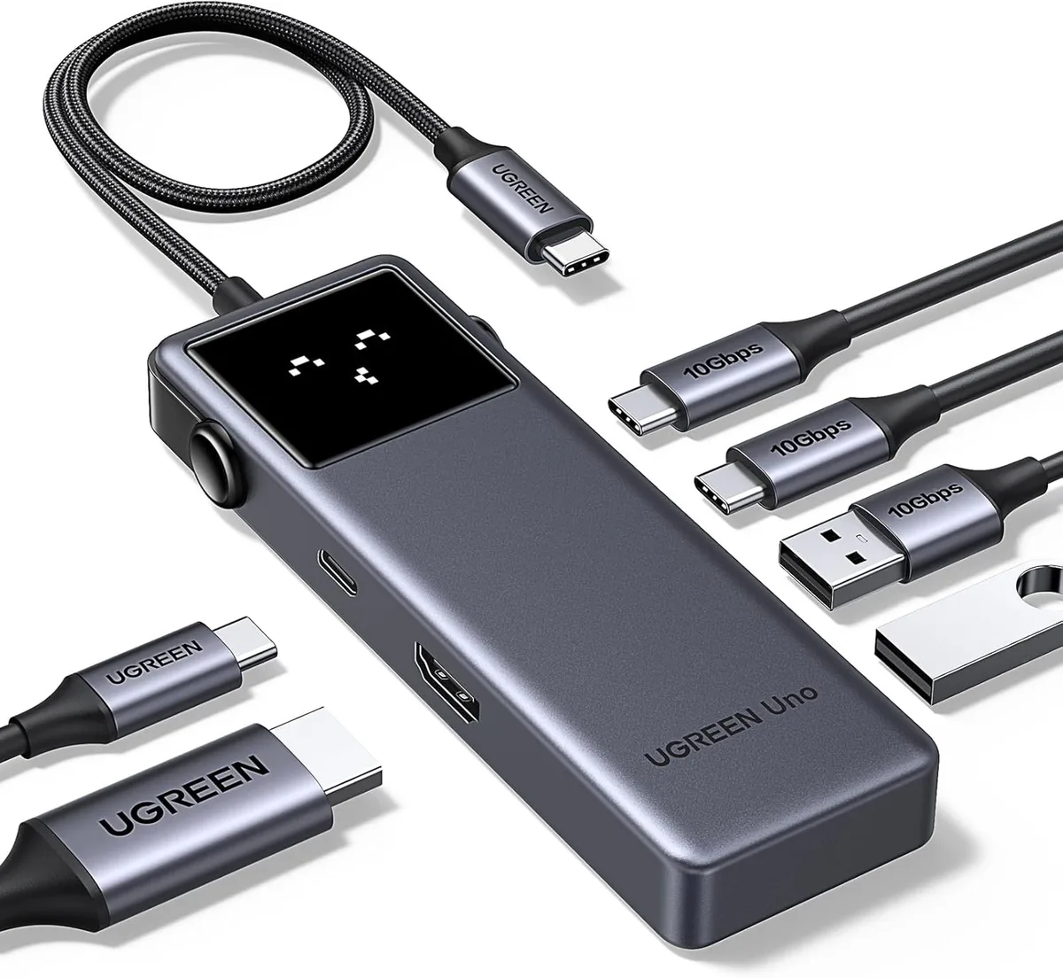 MCHOSE MCHOSE Uno 6 in 1 USB-C Hub 10Gbps 4K@60Hz HDMI 100W PD — product photo