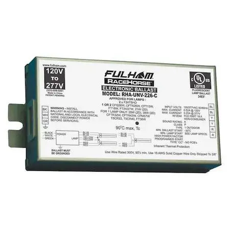Fulham Fulham RHA-UNV-226-C CFL ballast rapid 5-1/8in 1pk — product photo