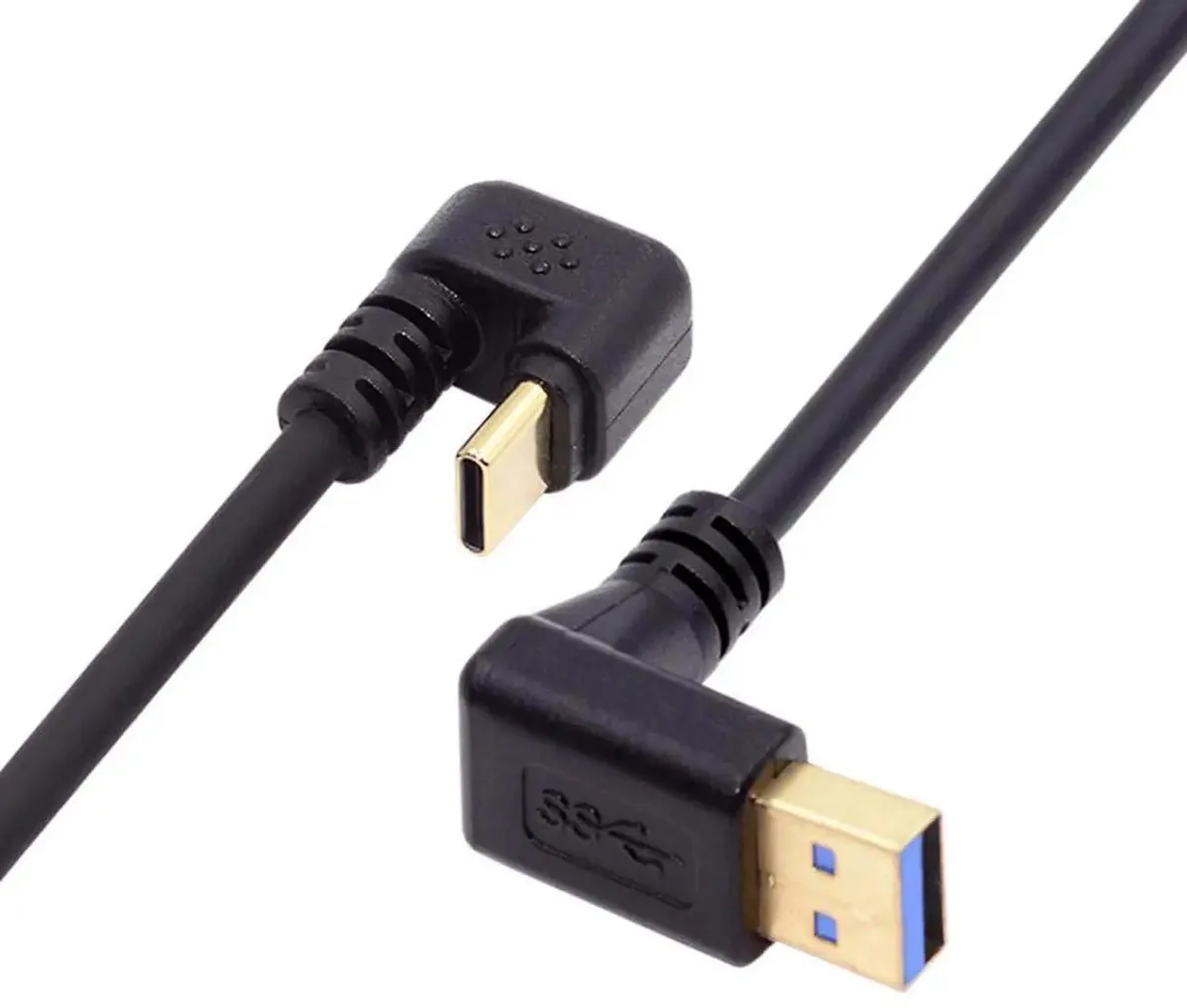 SMUGDESK SMUGDESK 0.3M USB 3.0 to USB-C 90° Up 180° U-Shape Cable — product photo
