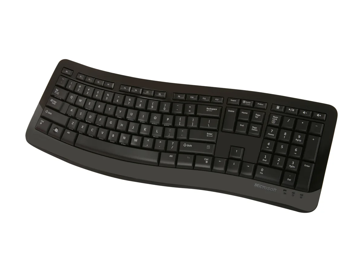 Microsoft Microsoft 3TJ-00001 Comfort Curve 3000 wired ergonomic keyboard black 104 keys USB — product photo