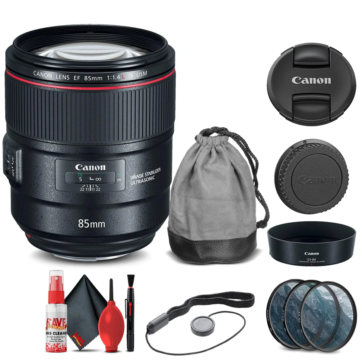 Canon Canon EF 85mm f/1.4L IS USM Lens + 77mm Filter Kit — product photo