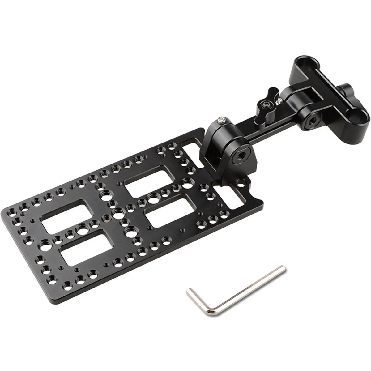Camvate Camvate Adjustable Battery Support with Cheese Plate for 15mm Rod Railblock System camcorder accessory — product photo