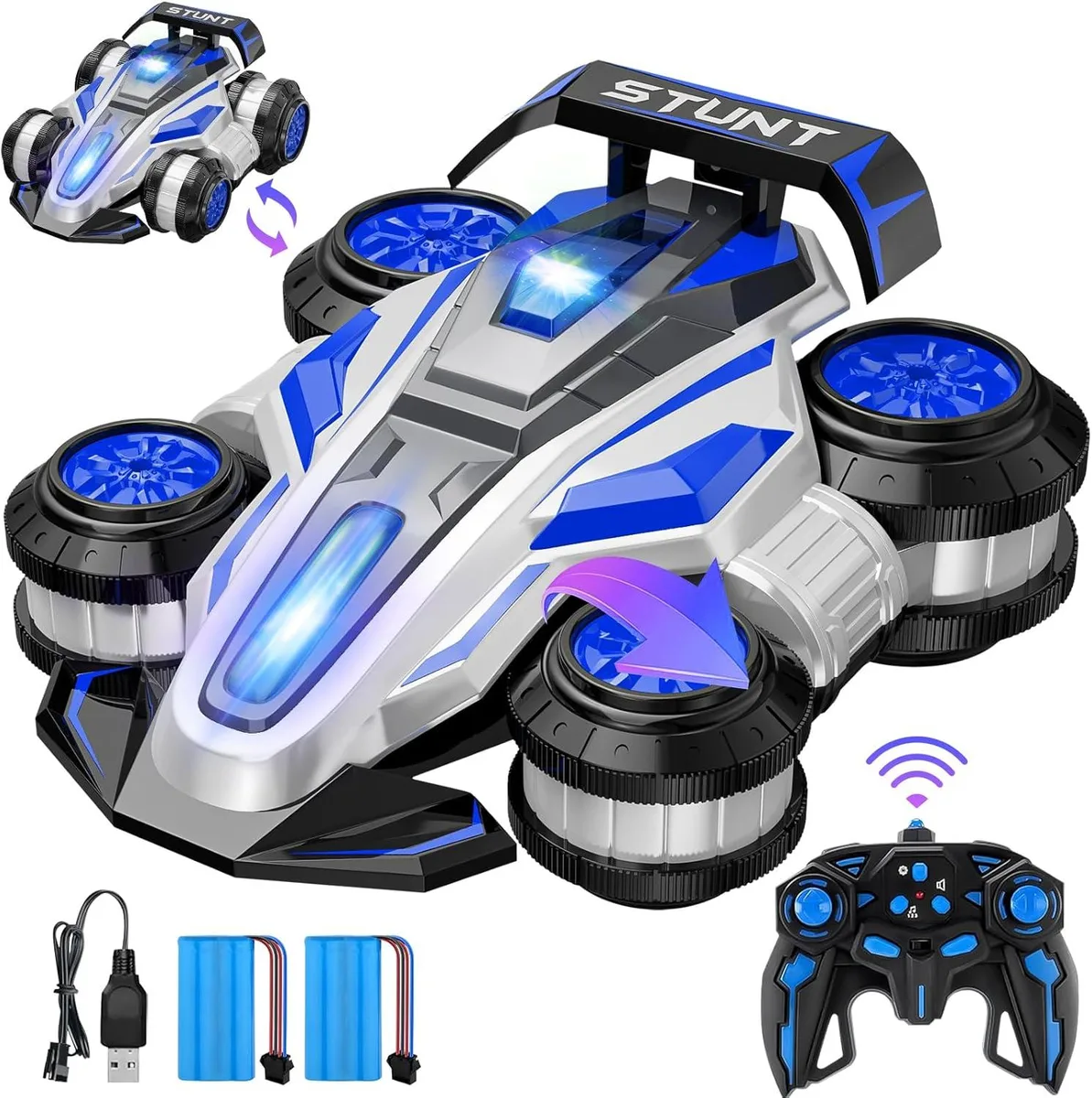 usbroway usbroway 360° Transforming RC Car 2.4 GHz 1500mAh Dual Battery Toy — product photo