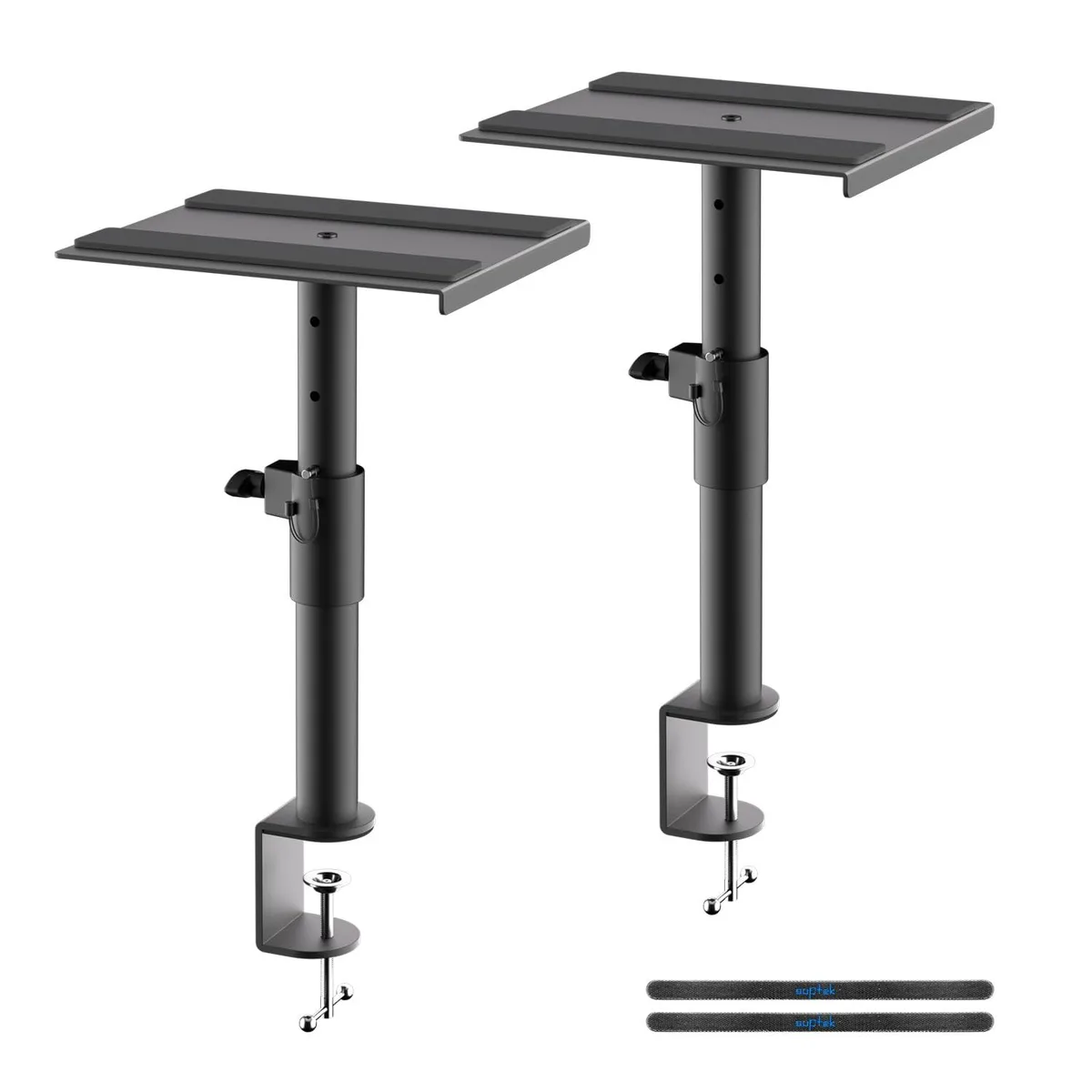  Suptek SDM001G Clamp-on Speaker Stand 2-Pack Black 9.6x8.8in 51lb — product photo