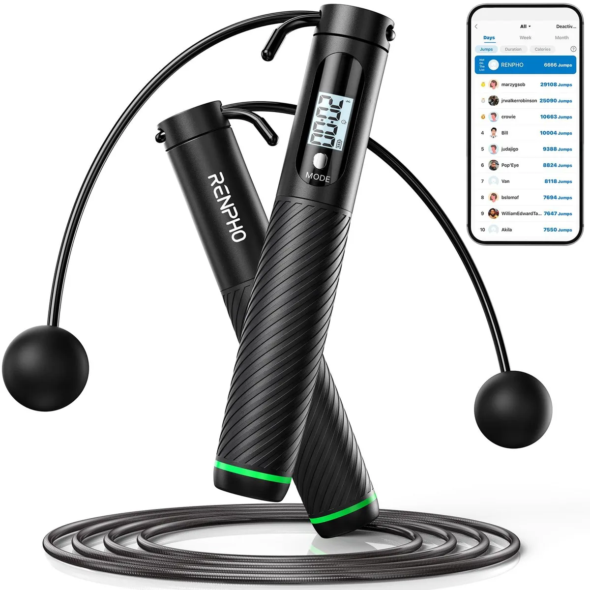  Velocity Exercise R-Q008 Smart Skipping Rope 118.11 inches cardio equipment — product photo