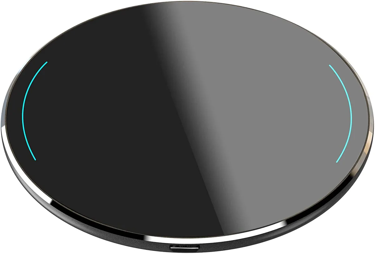 YOUHUA YOUHUA Wireless Charger 5mm Aluminium Black No Adapter — product photo