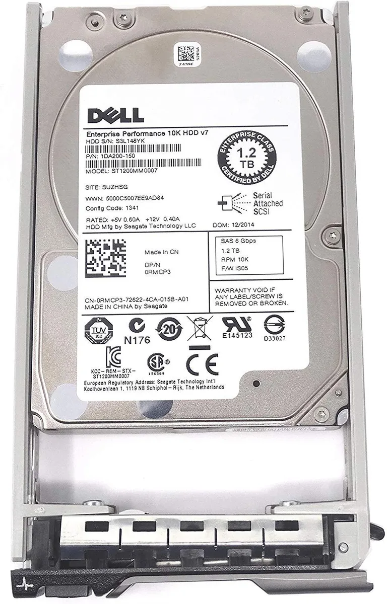 DELL DELL 36RH9-ALT 1.2TB 10K SAS 2.5" internal hard drive with tray — product photo