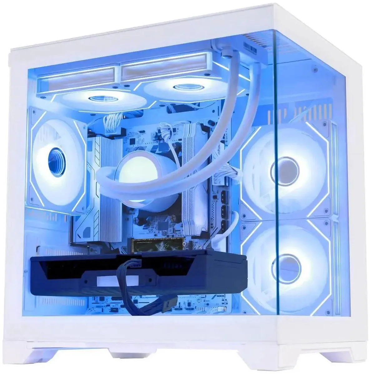 Hoengager Hoengager Ryzen 7 7800X3D RTX 5070 16GB DDR5 2TB Liquid White Gaming PC — product photo