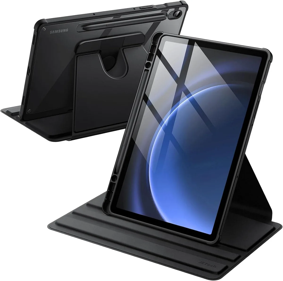 Kootion Kootion Rotating Tablet Case 10.9 11 inch 360 Degree S Pen Holder Black — product photo