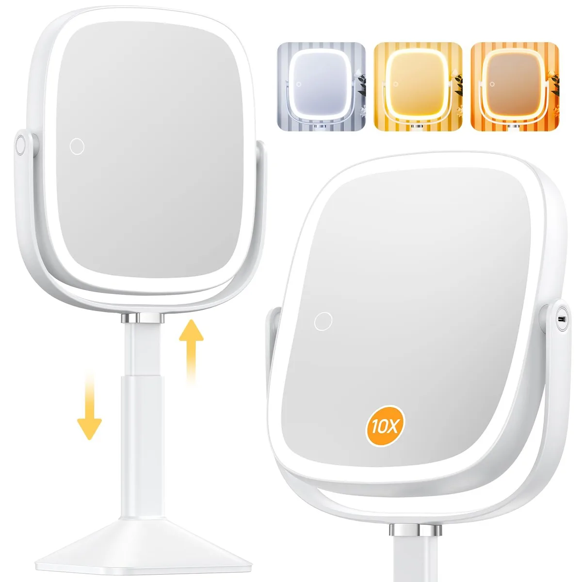 Bath Mirror 10X 4000mAh White — product photo