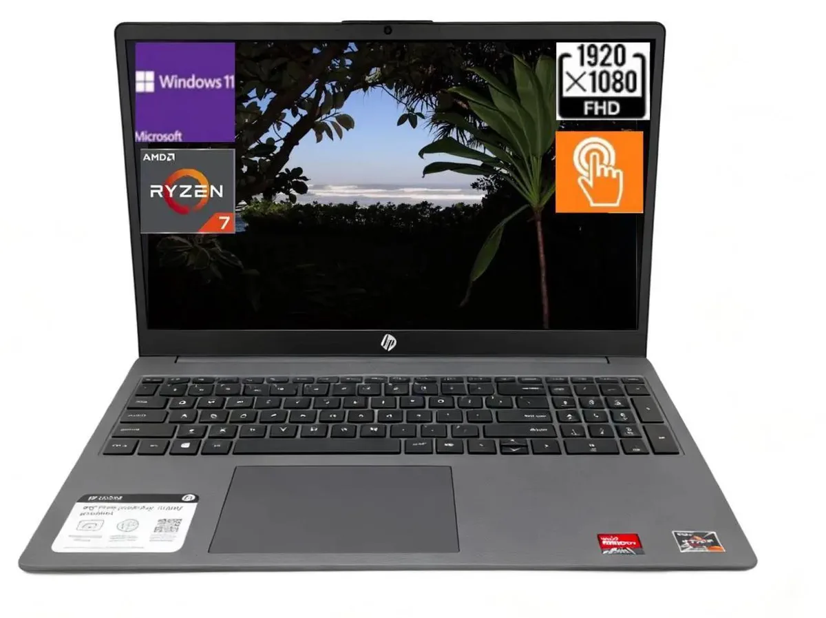 HP HP 15.6" FHD Touch Laptop Ryzen 7 5825U 32GB 512GB SSD Windows 11 Pro Grey — product photo