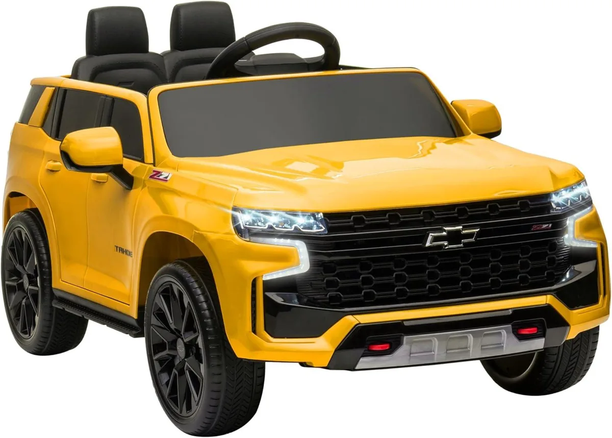 usbroway usbroway Chevrolet Tahoe Licensed 12V Ride-on Car Yellow — product photo