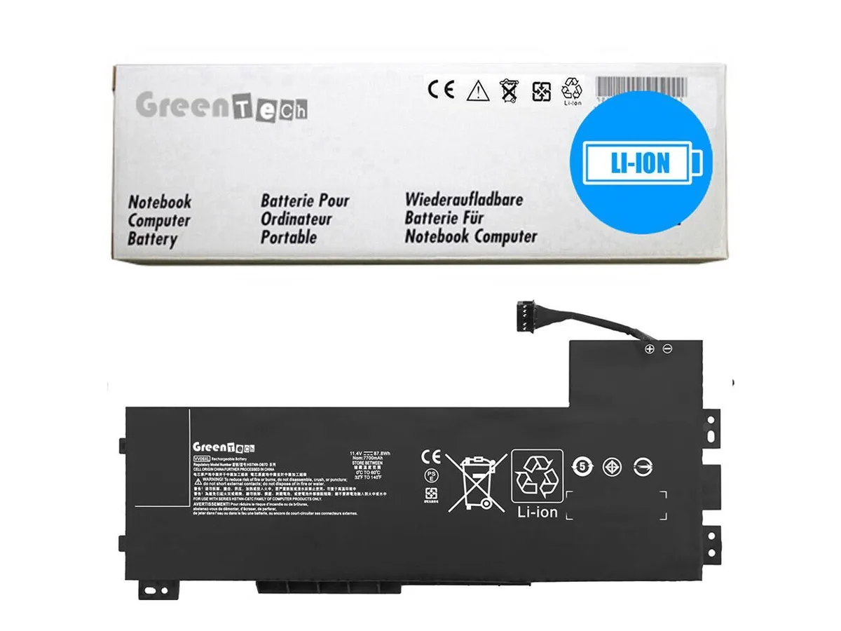 GreenTechLLC GreenTechLLC VV09XL 90Wh 11.4V 9-cell laptop battery for HP ZBook 15 G3 G4 — product photo