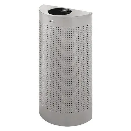 Rubbermaid Rubbermaid 12 gal Stainless Steel Half-Round Trash Can Silver — product photo