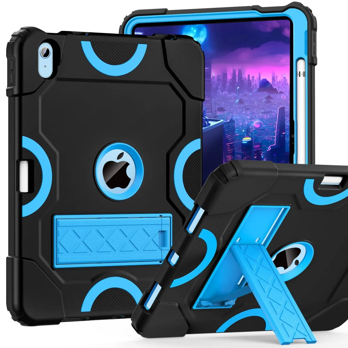  cantis iPad 11-inch (A16) 2025 / 10th Gen 10.9" 2022 Case Black+Blue — product photo