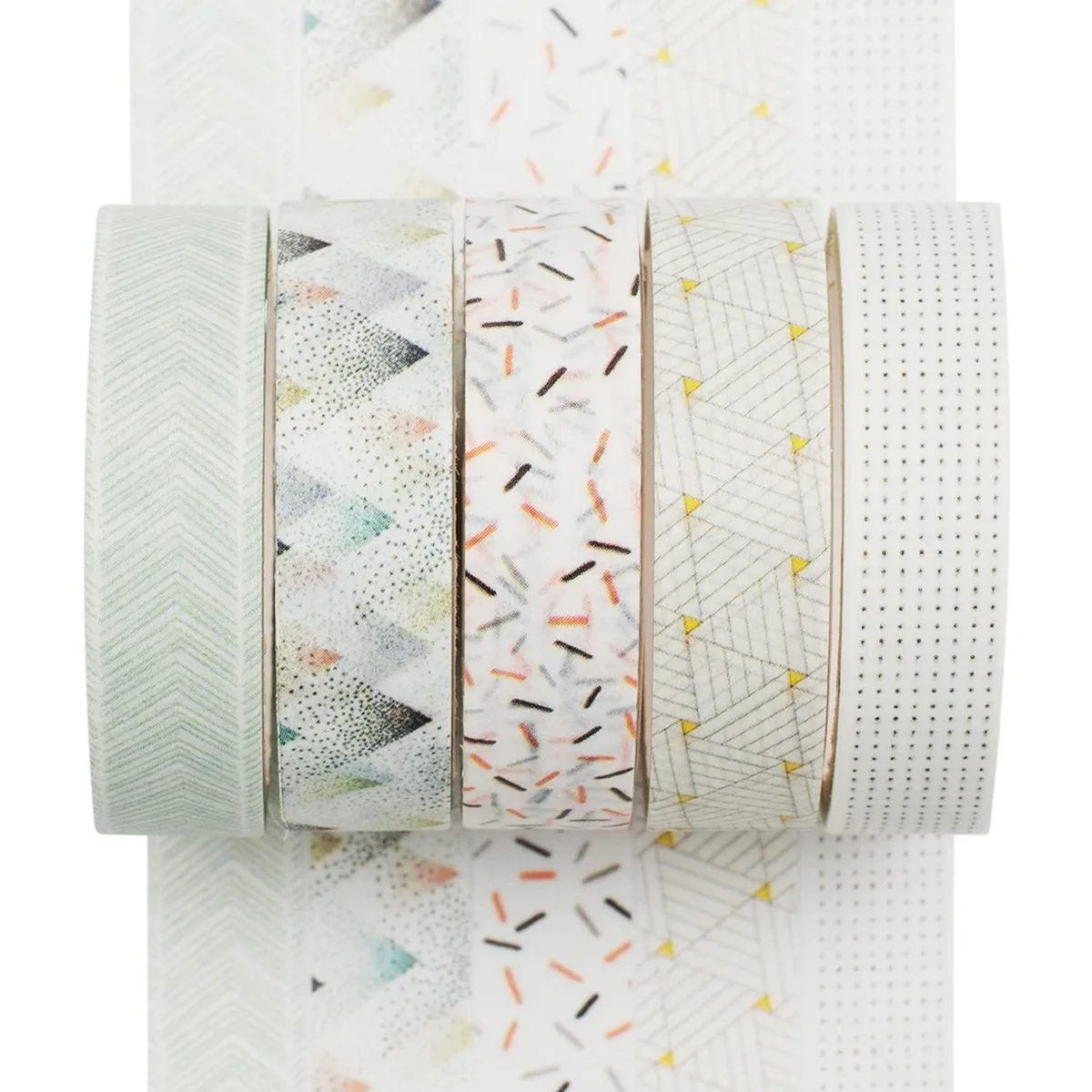 YUBX YUBX Pine Mist Washi Tape 10mm x 3m Pack of 5 — product photo