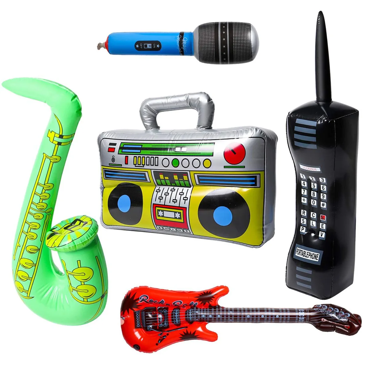  5Pcs Inflatable Rock Star Party Favor play area — product photo
