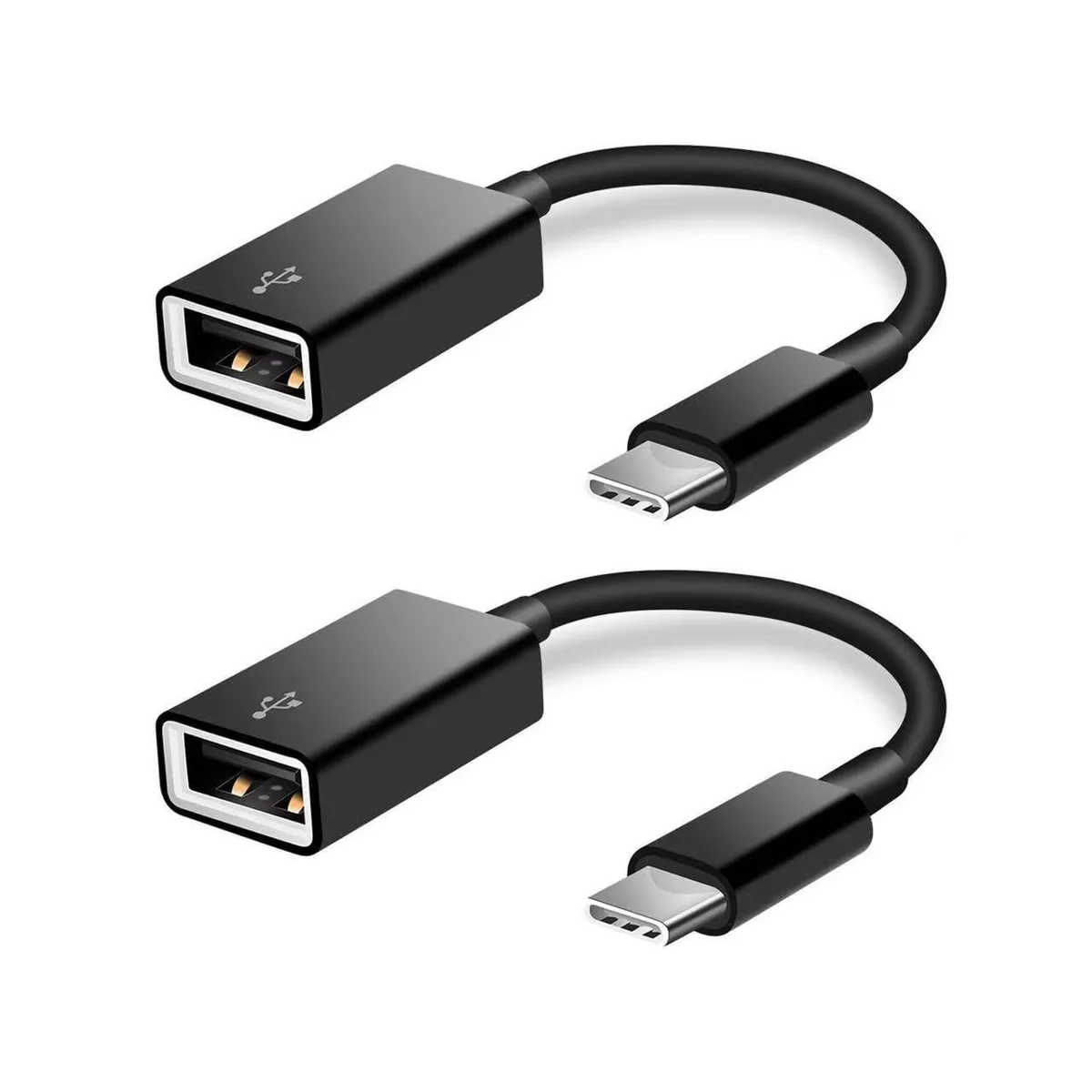 No Sew No Sew USB C to USB Adapter 2 Pack Type C Male to USB A Female Black — product photo