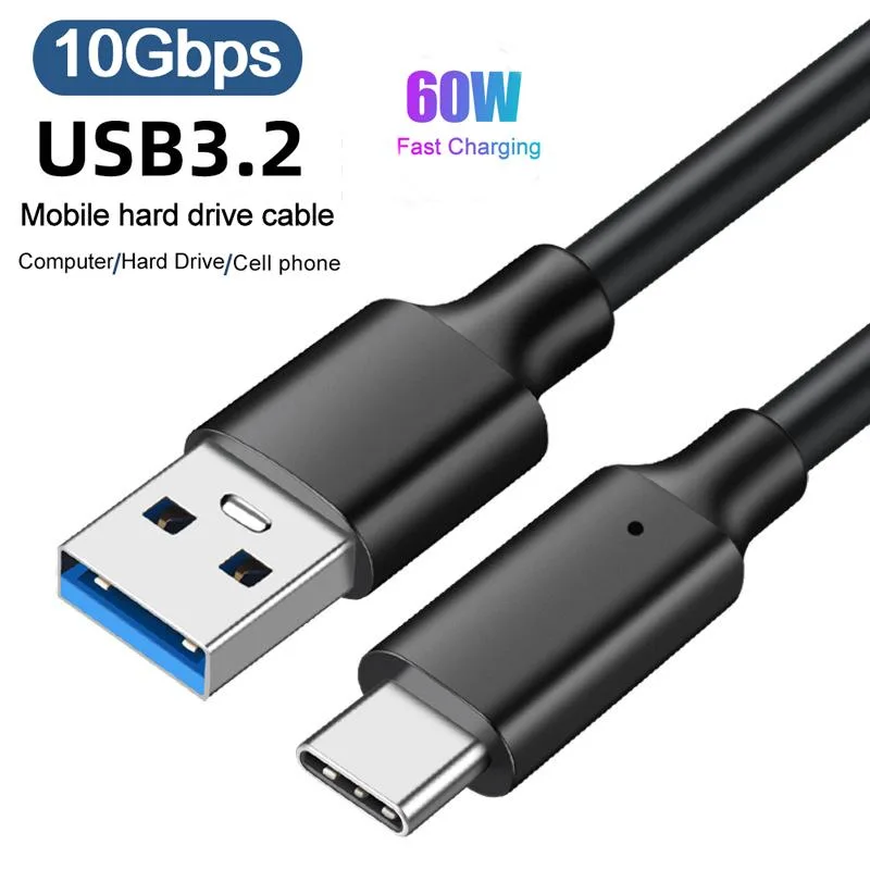 LUOM LUOM PQ108 USB 3.2 A to C cable 2-pack 10ft 10Gbps 60W — product photo