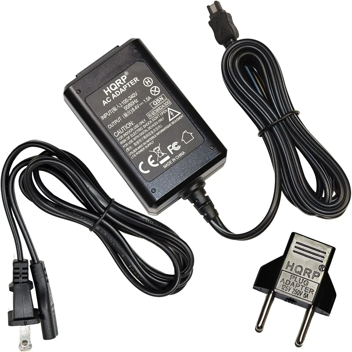 HQRP HQRP AC adapter 8.4V 1.5A for Sony DCR-HC52 DCR-DC62 DCR-HC65 DCR-HC85 — product photo