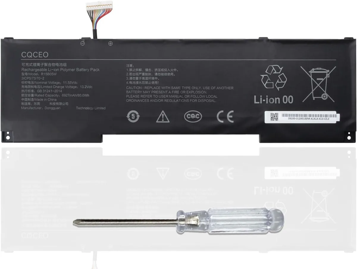 NShi NShi laptop battery 11.55V 6927mAh 80wh for Xiaomi Pro X15 — product photo