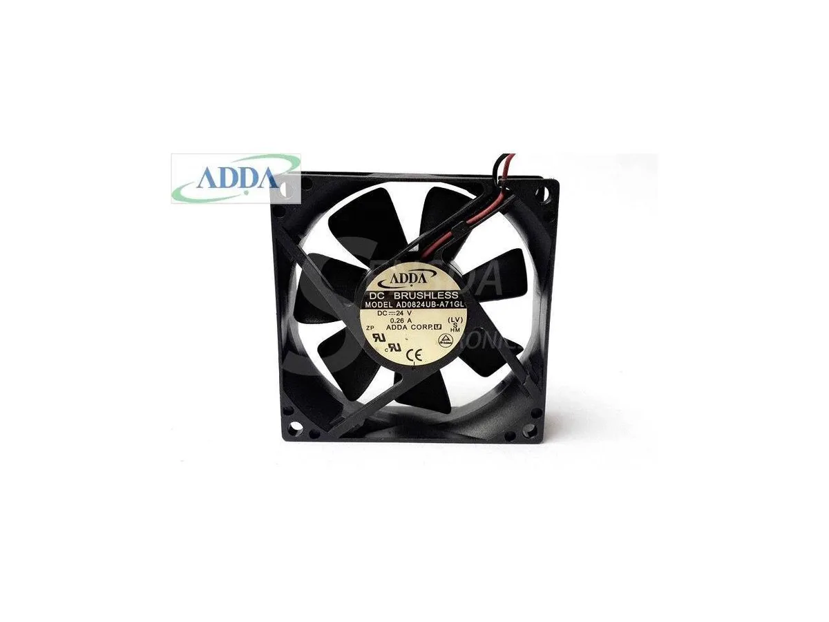 Fans Fans AD0824UB-A71GL 80x25mm DC 24V 0.26A 2Wire axial server inverter case fan — product photo