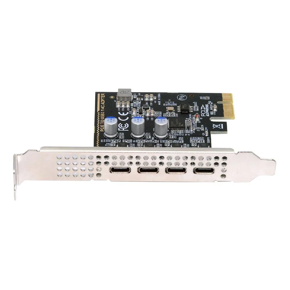 Fervit Fervit uPD720201 5Gbps 4-Port USB 3.1 Gen1 Type-C PCIe Card with Low Profile Bracket — product photo