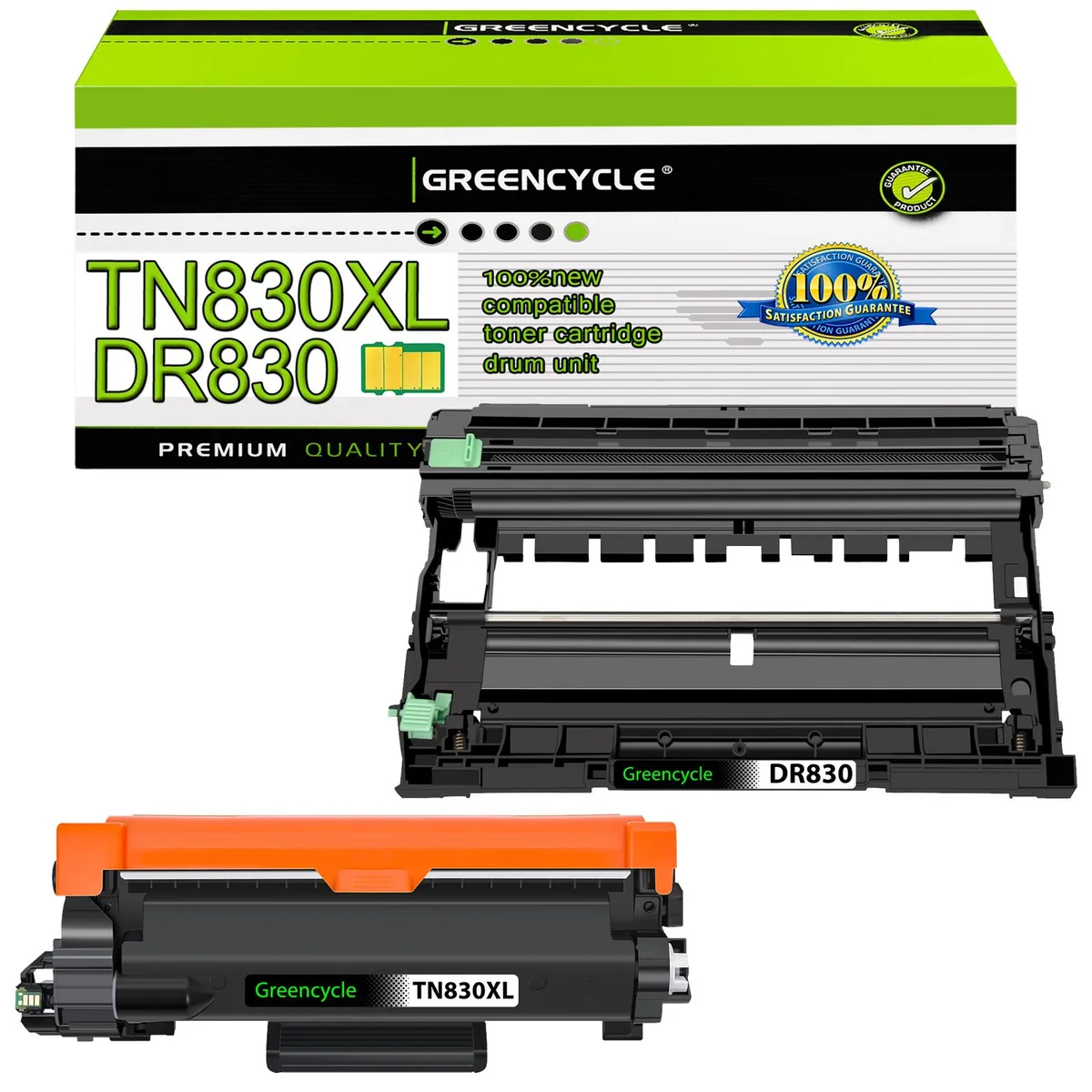 GREENCYCLE GREENCYCLE TN830XL Black Toner &amp; DR830 Drum Set (1+1) — product photo