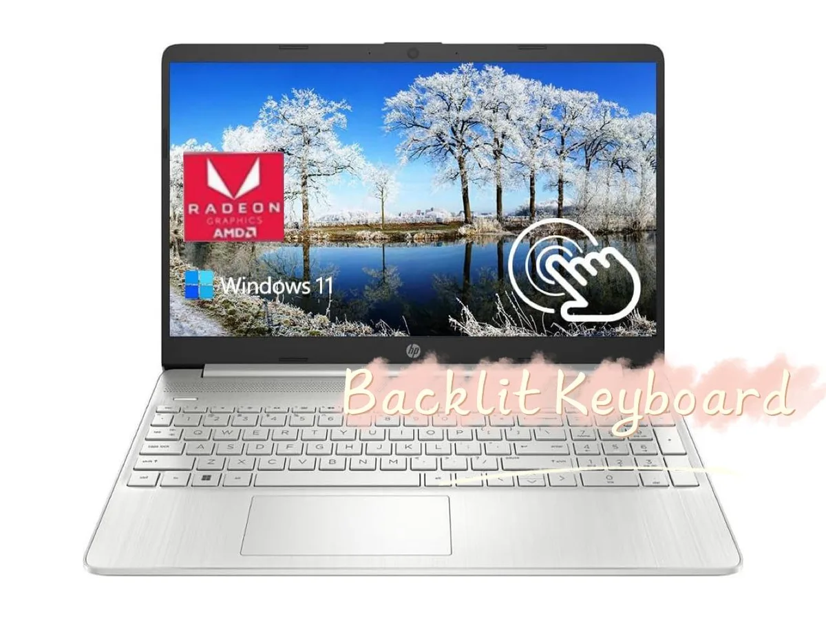 HP HP 17.3" Touch Laptop AMD Ryzen 5 7530U 32GB RAM 1TB SSD Windows 11 Pro Silver — product photo