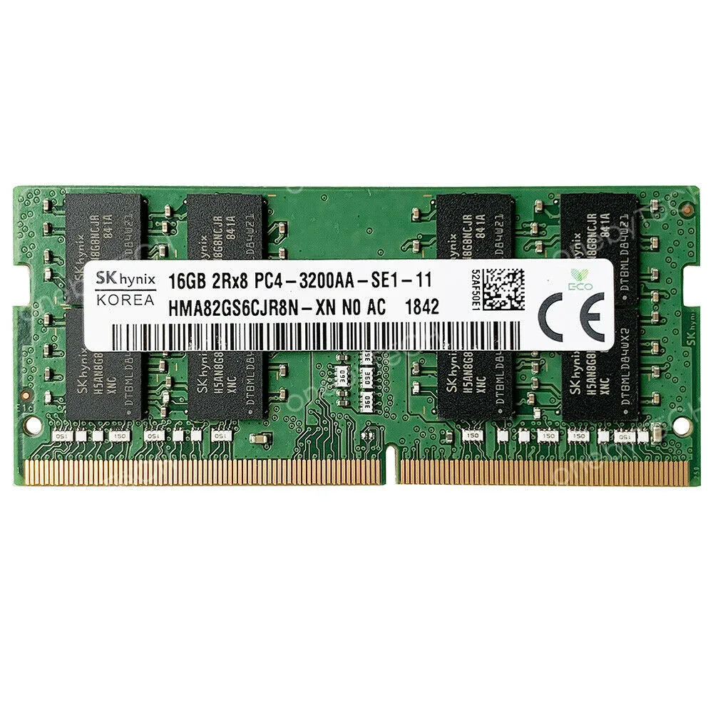 SK hynix SK hynix HMA82GS6CJR8N-XN 16GB DDR4 3200 CL22 SODIMM laptop RAM — product photo