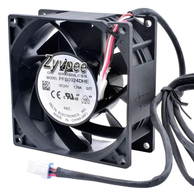 Zyvpee Zyvpee PFB0924DHE G7T 90mm 38mm 24V 1.74A IP68 4 Pin Case Fan — product photo