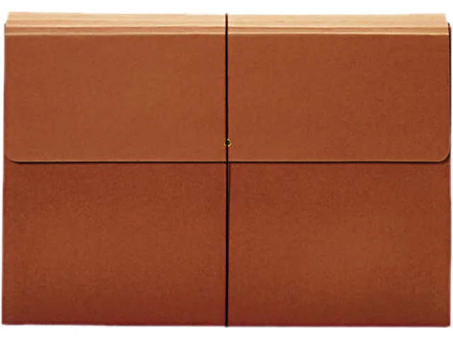 Brown expanding file wallet with elastic closure