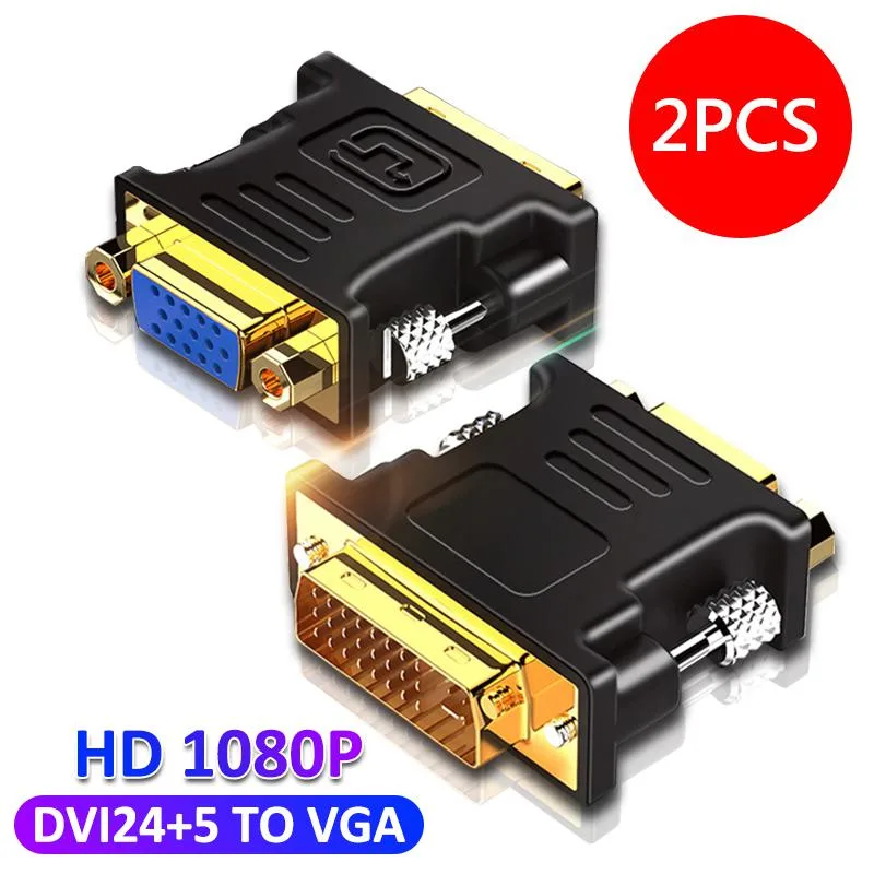 AUBEAMTO AUBEAMTO DVI-I 24+5 to VGA video adapter 2-pack 1080P 60Hz — product photo