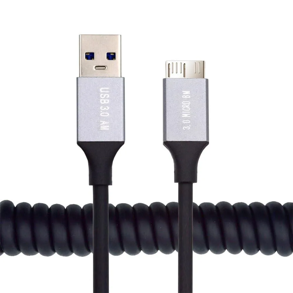 LORDWORLD LORDWORLD USB 3.0 Type-A to Micro-USB 3.0 Coiled Cable 100cm — product photo