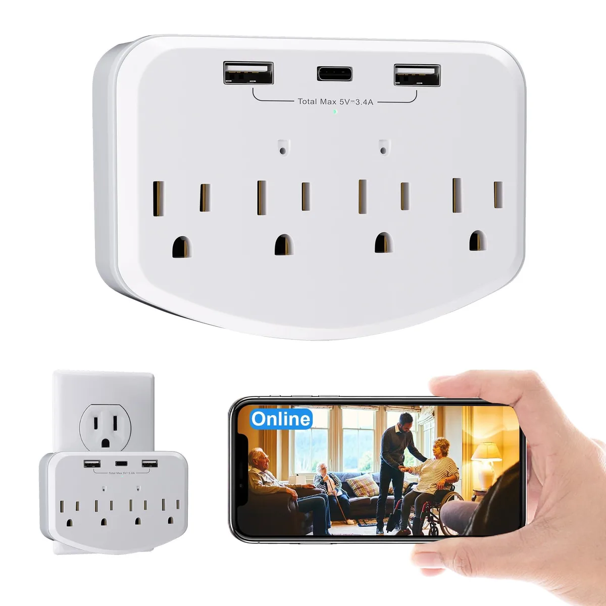 Clover MINI-QC-1111 1080p Wall Outlet Wireless Surveillance — product photo