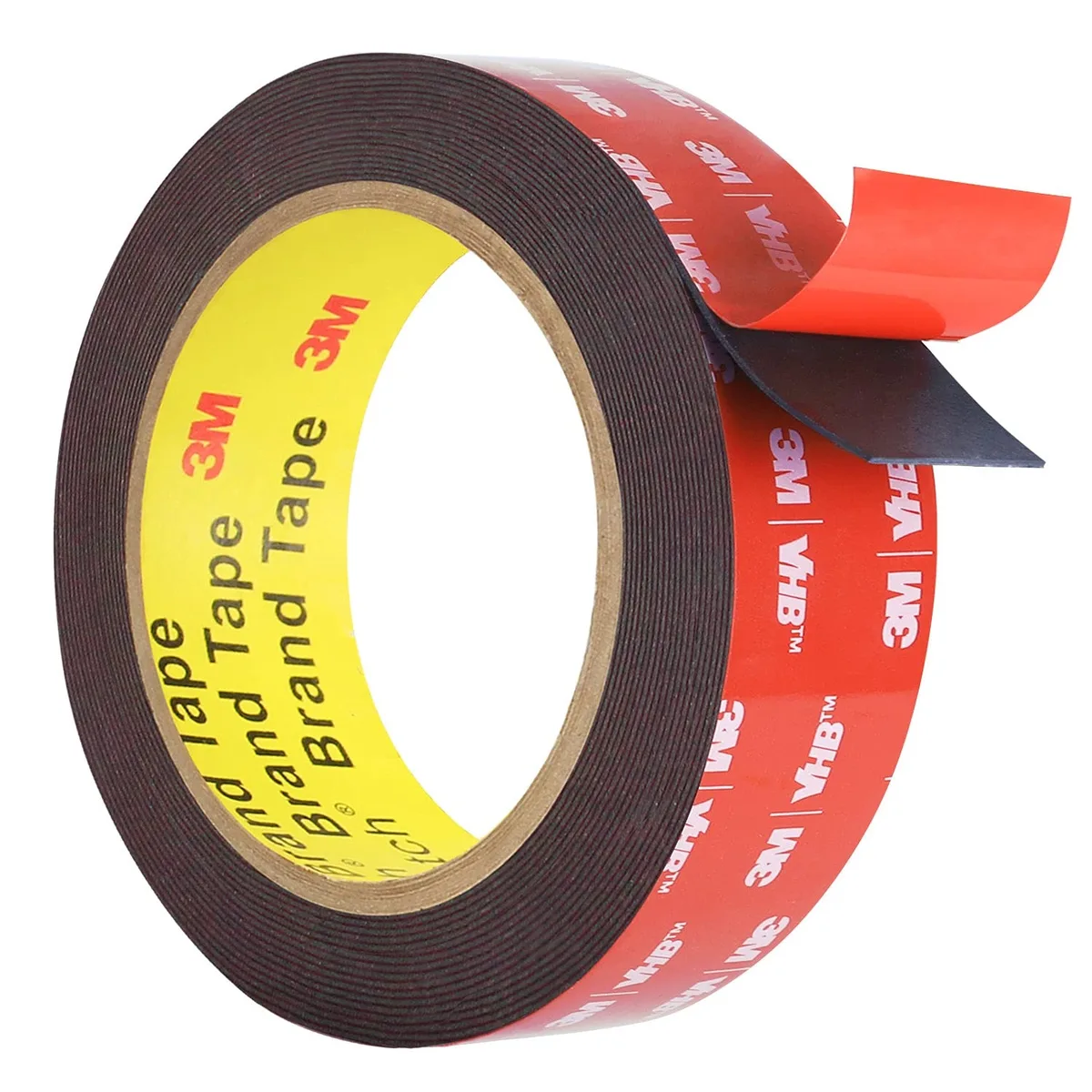 Roll of grey double-sided foam tape 16.4 ft by 0.94 in