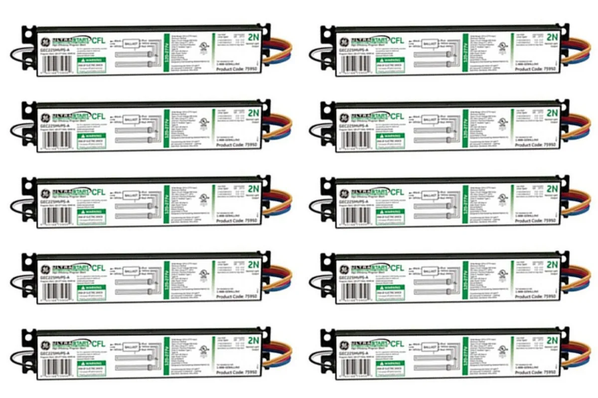GE Lighting GE Lighting 75950 GEC225MVPS-A MultiVolt Programmed Start Ballast 120-277V Case of 10 — product photo