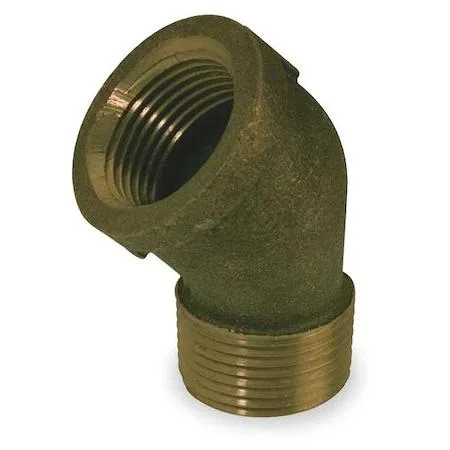Value Brand Value Brand 1 in MNPT x FNPT Red Brass 45 Degree Street Elbow Class 125 200 psi 4140 Steel — product photo