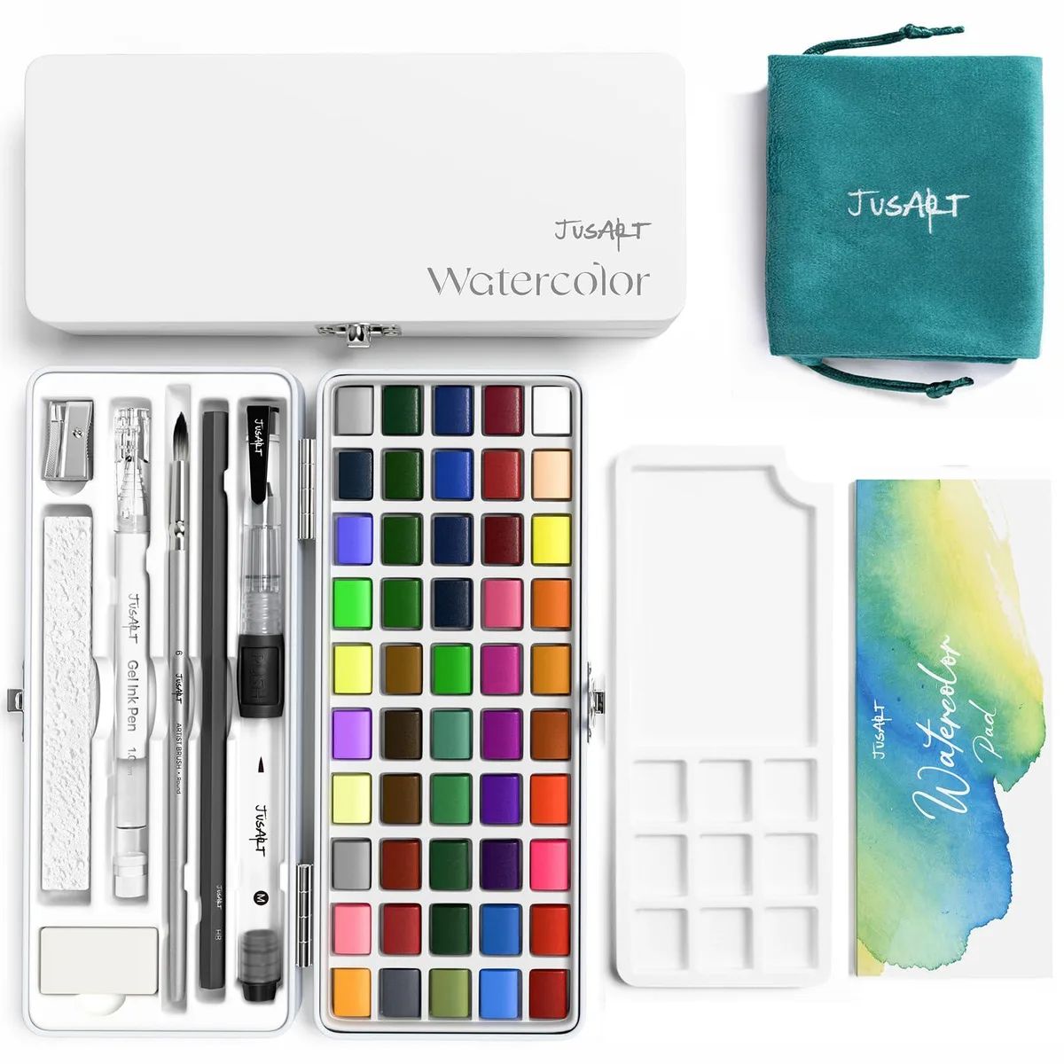  JusArt ZH-JA24501A Fine Art Watercolor Paint Set 50 Colors — product photo