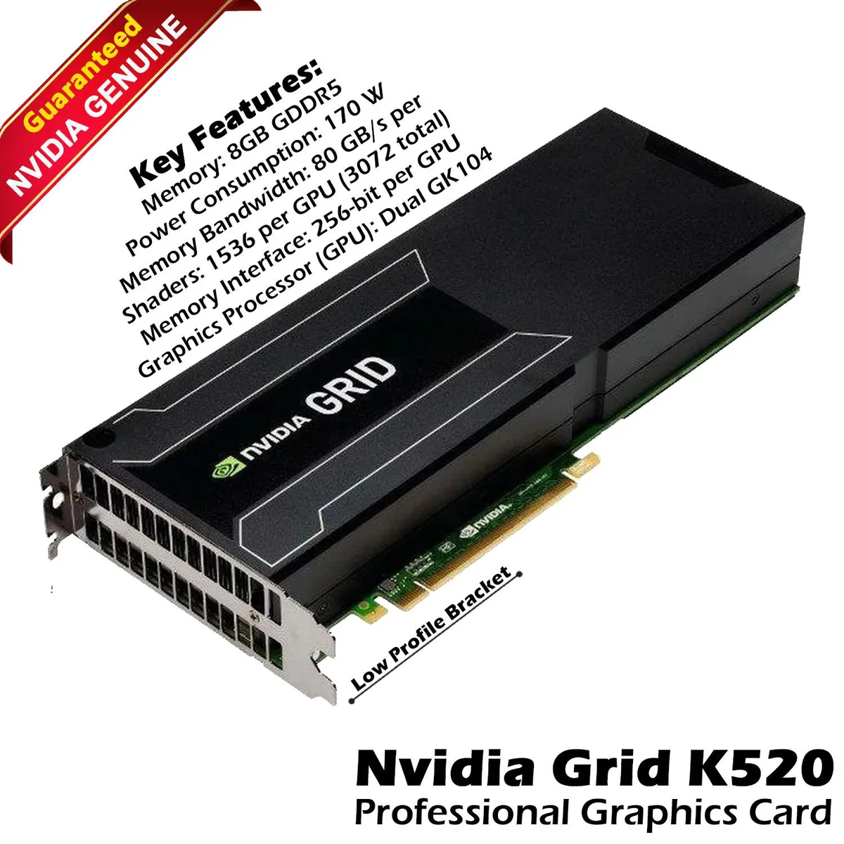 NVIDIA NVIDIA GRID K520 8GB GDDR5 graphics card — product photo