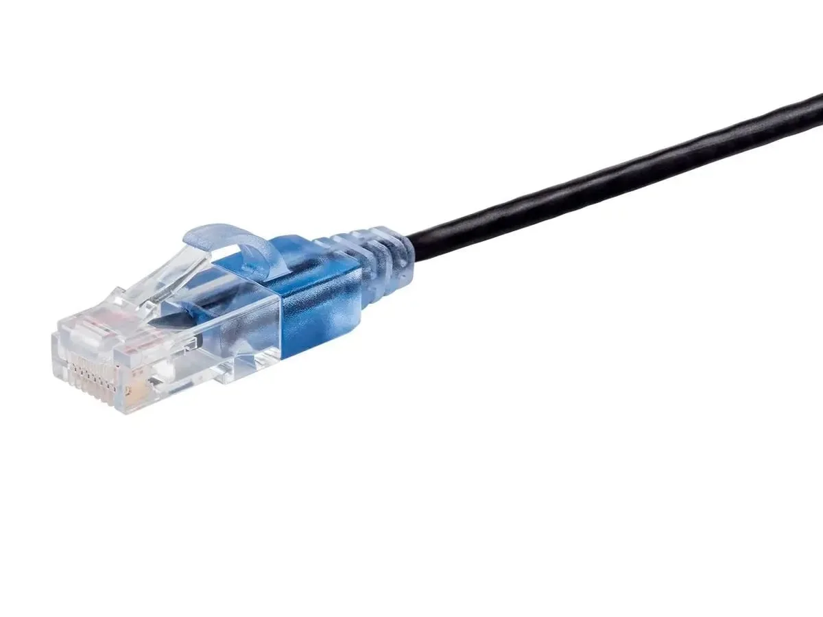 Monoprice Inc. Monoprice 144510 Cat6A SlimRun Network Ethernet Cable 25 Feet Black 30AWG — product photo