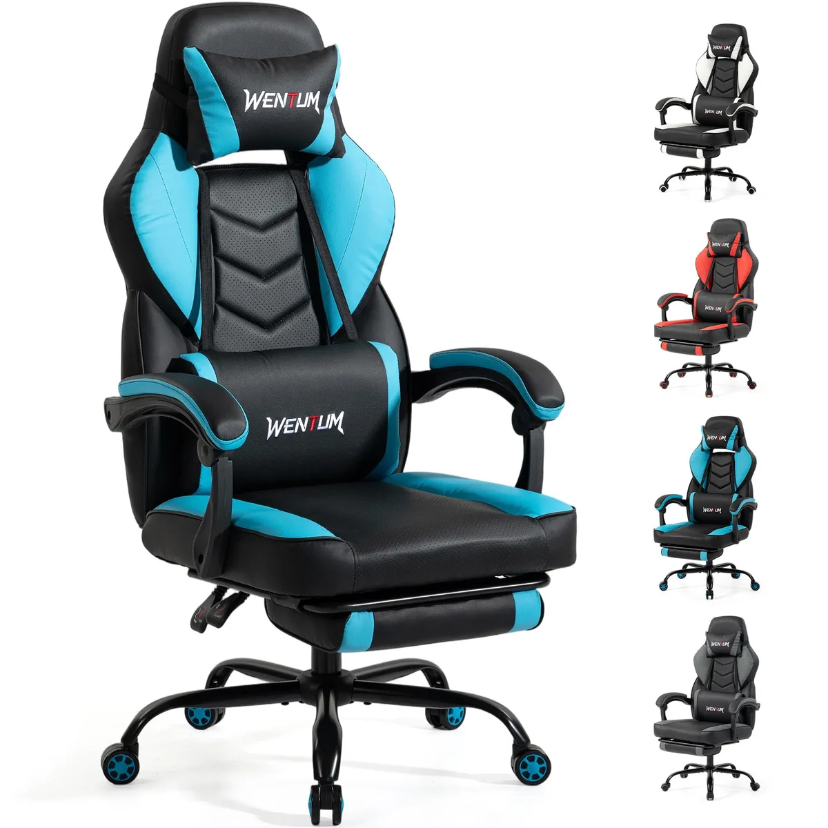 VANBOW VANBOW Big and Tall Gaming Chair 350lb Red Blue — product photo